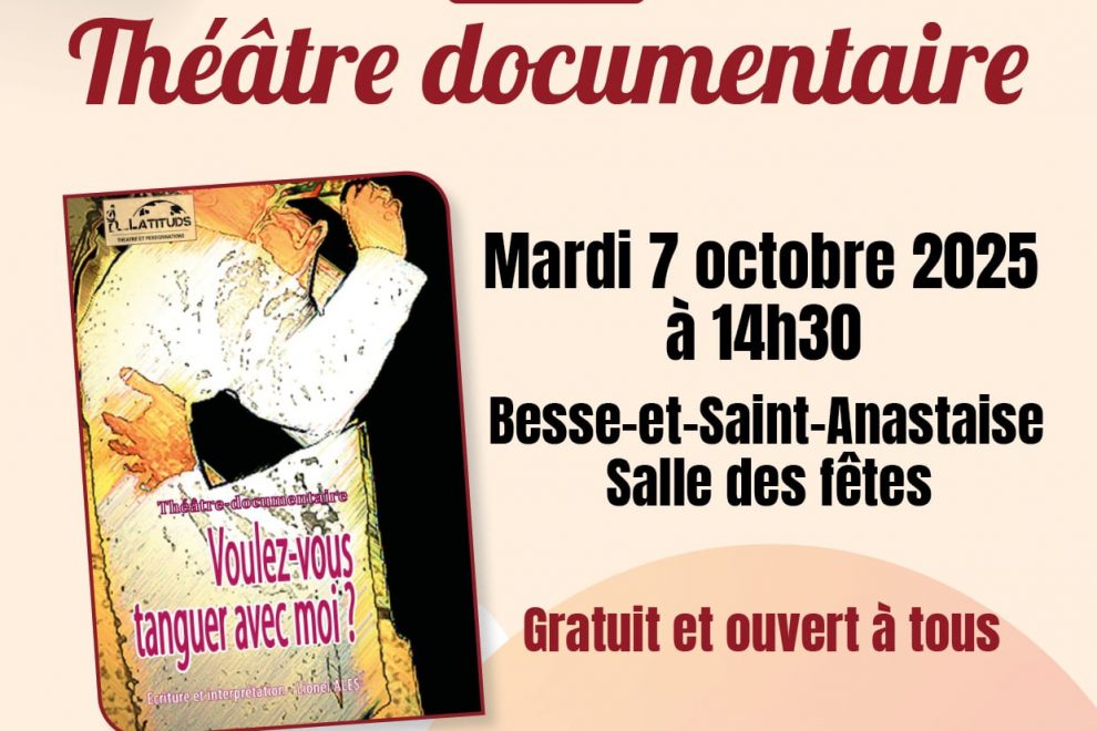 Théâtre documentaire "Voulez-vous tanguer avec moi ?"